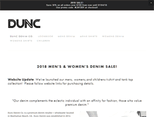 Tablet Screenshot of duncdenim.com